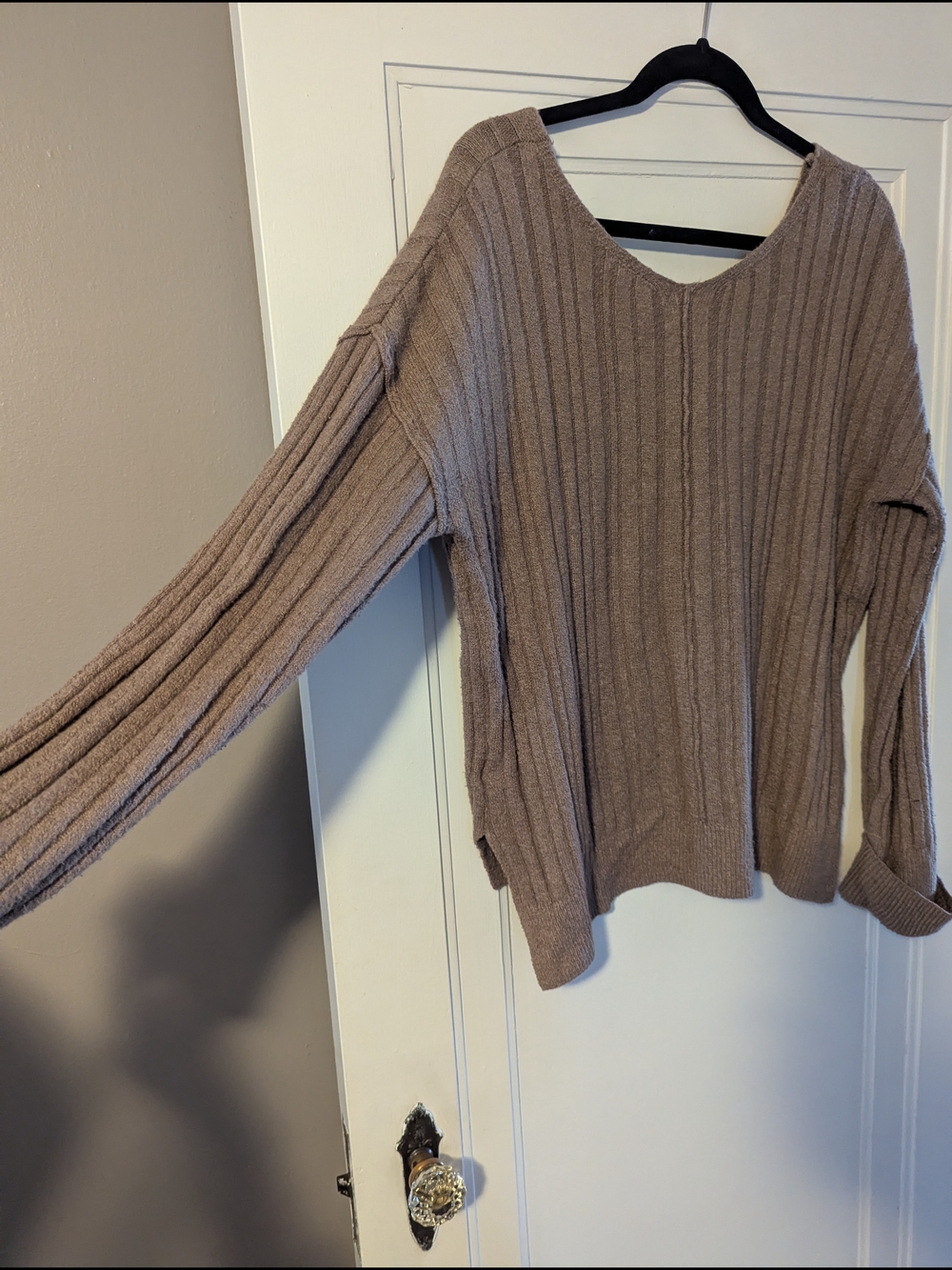 William Rast Ribbed Knit Pullover - Taupe Brown - Picture 7 of 7